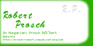 robert prosch business card